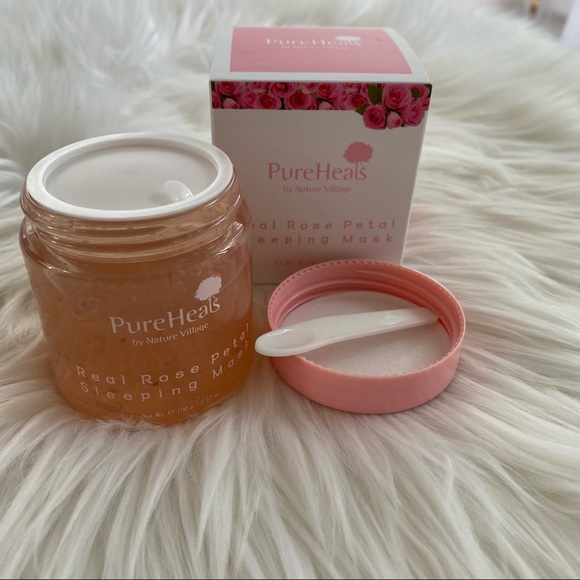 PureHeals by Nature Village Real Rose Petal Sleeping Mask 3.53oz - Picture 2 of 6